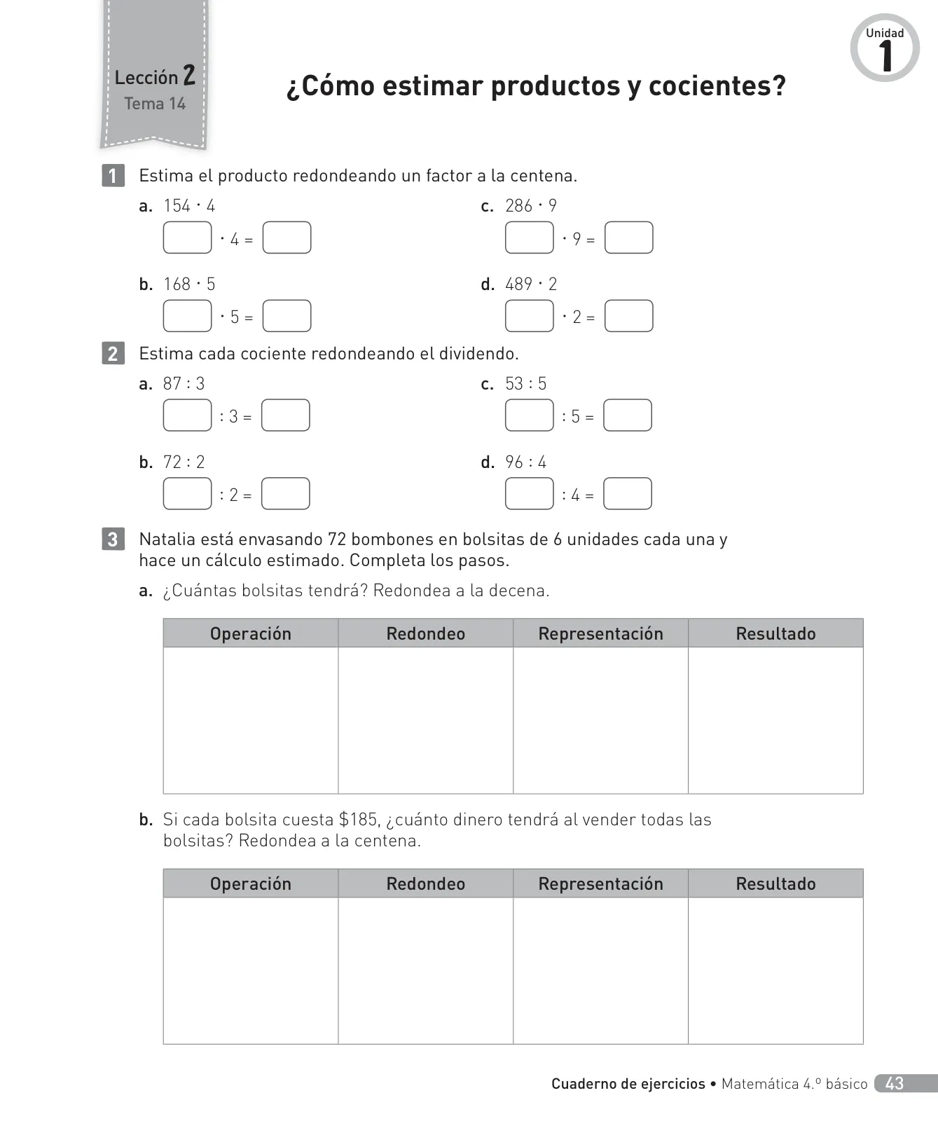 Miniatura página 44 de Matemática – Cuarto Básico | Texto del Estudiante MINEDUC – Descargar PDF · 2024