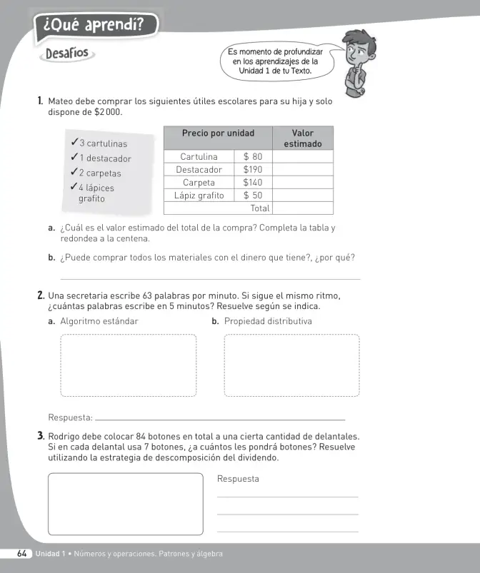 Página 65 de Matemática – Cuarto Básico | Texto del Estudiante MINEDUC – Descargar PDF · 2024