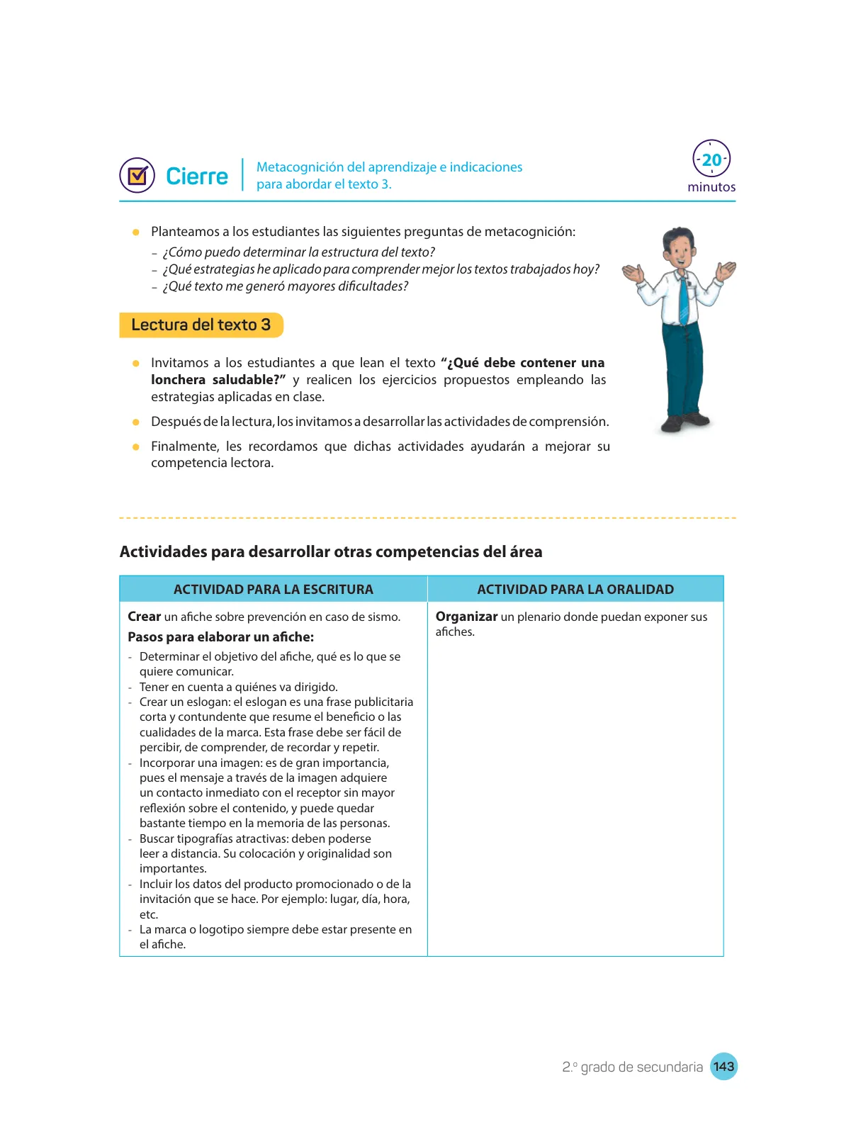 Miniatura página 145 de Comprensión lectora : manual para el docente de segundo grado de Secundaria 2018 · 2018