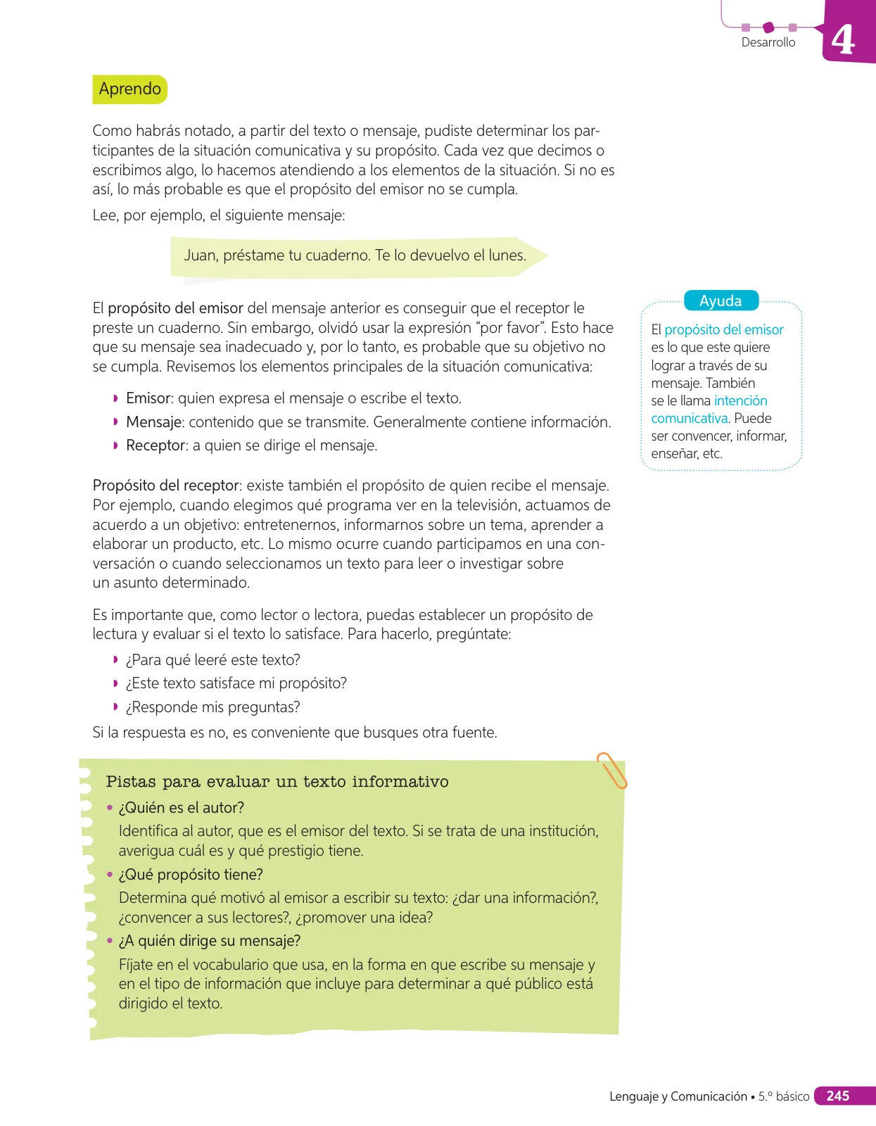 Página 192 de Lenguaje y Comunicación – Quinto Básico | Texto del Estudiante MINEDUC – Descargar PDF · 2024