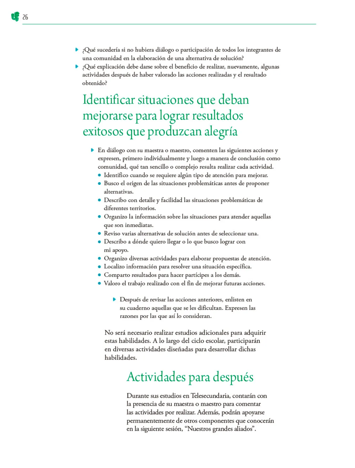 Miniatura página 27 de Colección Ximhai. Nuestro libro de Proyectos. Tomo I.   Libro de Educación Telesecundaria Grado 1°  Ciclo Escolar 2025 - 2026
