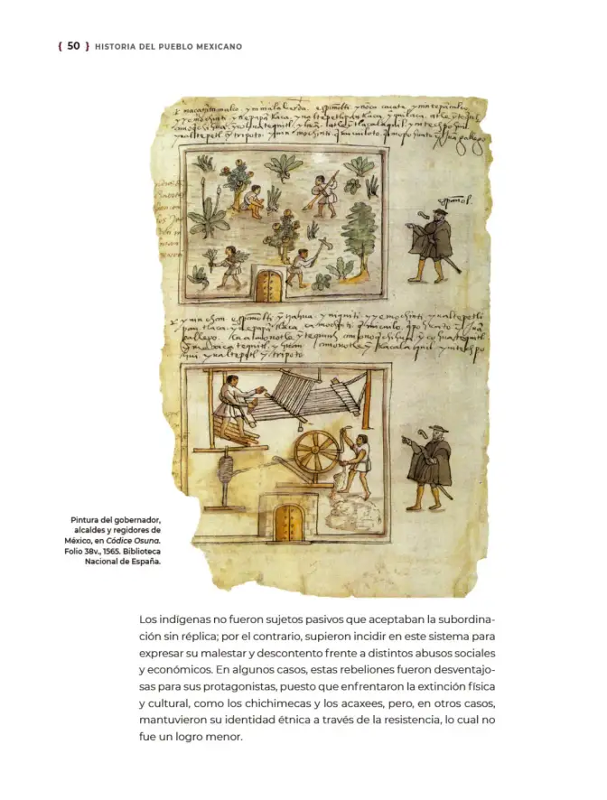 Página 51 de Historia del pueblo mexicano. Multigrado Libro de Educación Telesecundaria Grado 1° Ciclo Escolar 2025 - 2026
