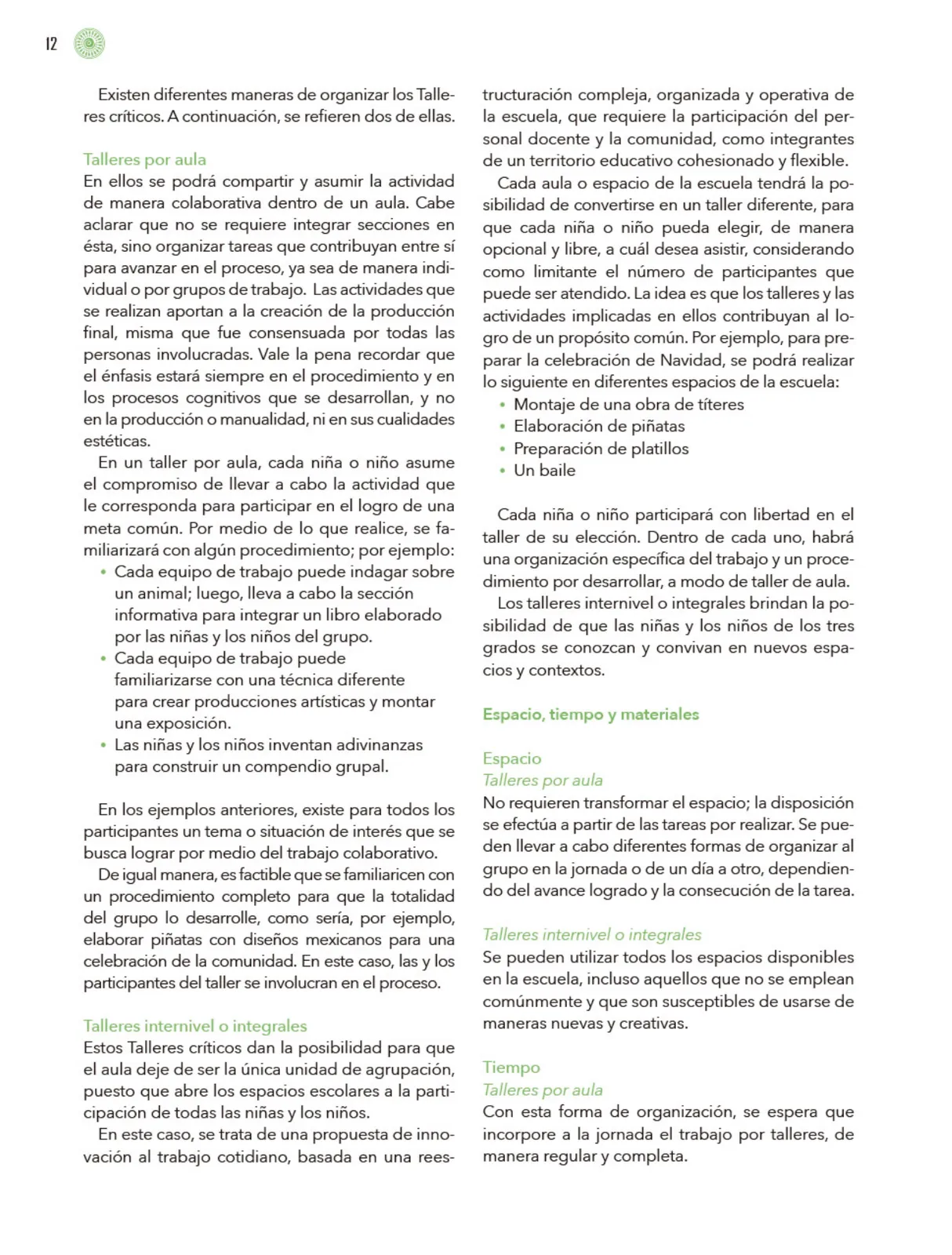 Página 13 de Modalidades de trabajo para la acción transformadora y el codiseño Libro de Educación Preescolar Grado 1°, 2°, 3° Ciclo Escolar 2025 - 2026