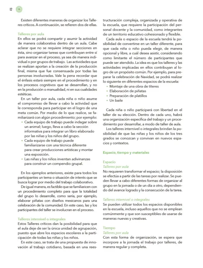 Página 13 de Modalidades de trabajo para la acción transformadora y el codiseño Libro de Educación Preescolar Grado 1°, 2°, 3° Ciclo Escolar 2025 - 2026