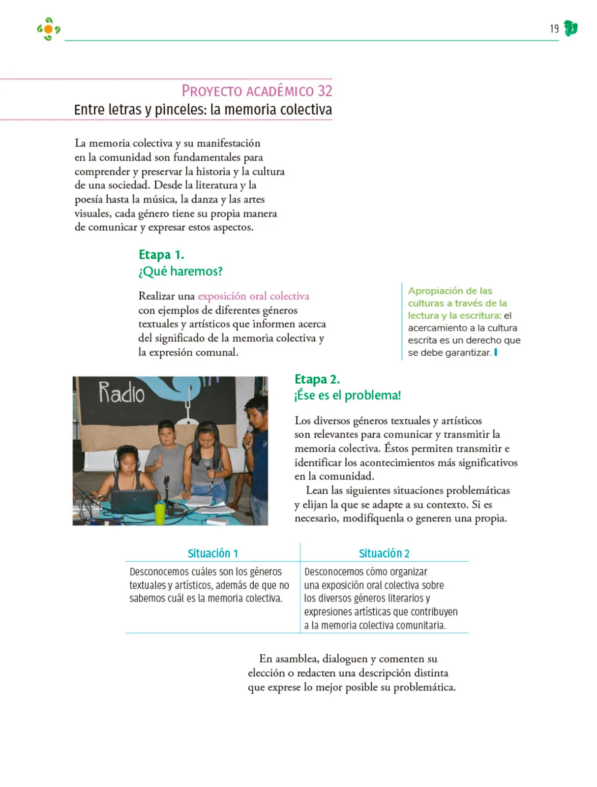 Página 20 de Colección Ximhai. Nuestro libro de Proyectos. Tomo III. Libro de Educación Telesecundaria Grado 1° Ciclo Escolar 2025 - 2026