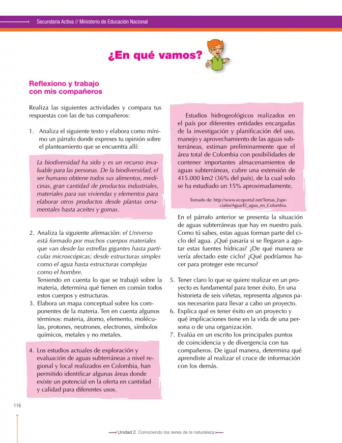 Página 118 de Ciencias Naturales 6° · Secundaria Activa