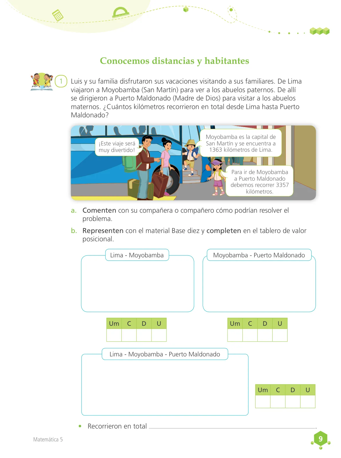 Miniatura página 10 de Matemática 5 : cuaderno de trabajo para quinto grado de Educación Primaria 2018 · 2018