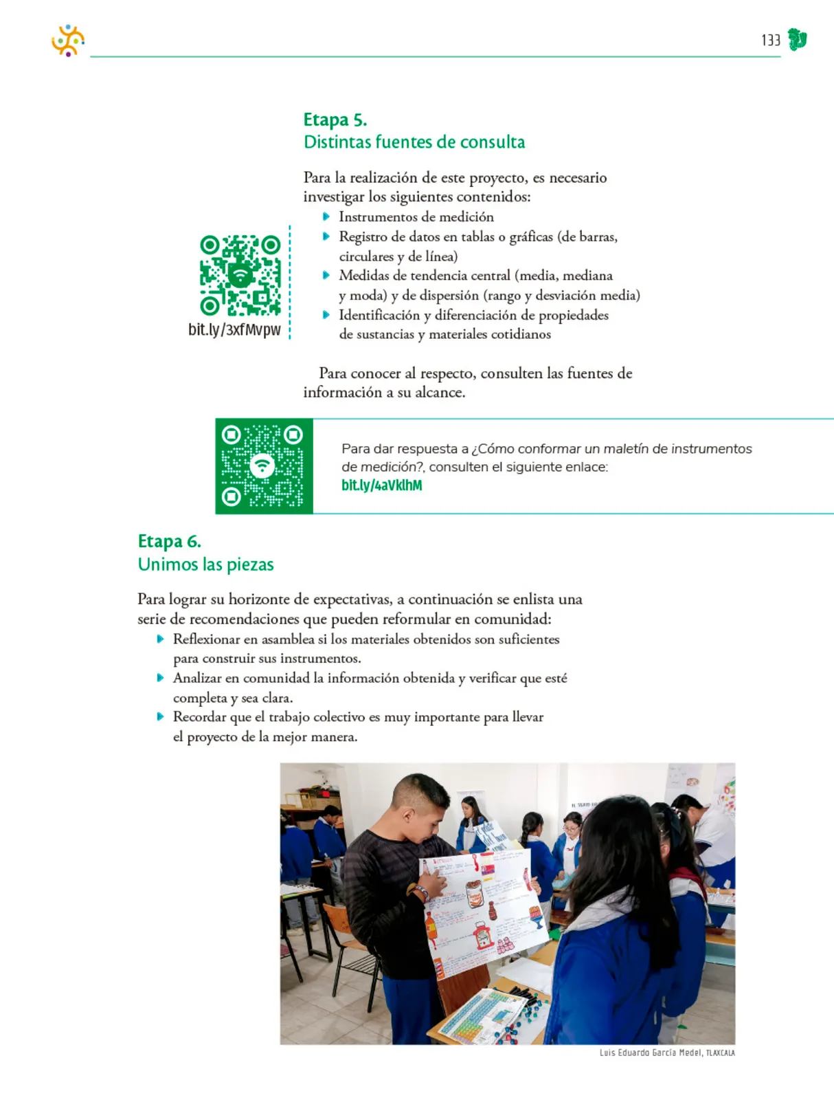 Miniatura página 134 de Colección Nanahuatzin. Nuestro libro de Proyectos. Tomo I.   Libro de Educación Telesecundaria Grado 3°  Ciclo Escolar 2025 - 2026