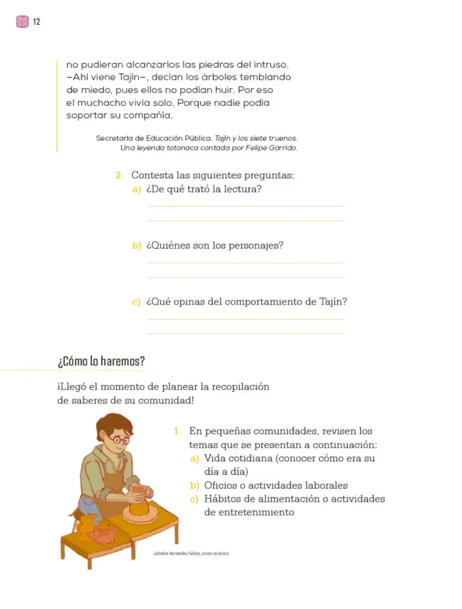 Página 15 de Proyectos Comunitarios. Libro de Educación Primaria Grado 3° Ciclo Escolar 2025 - 2026
