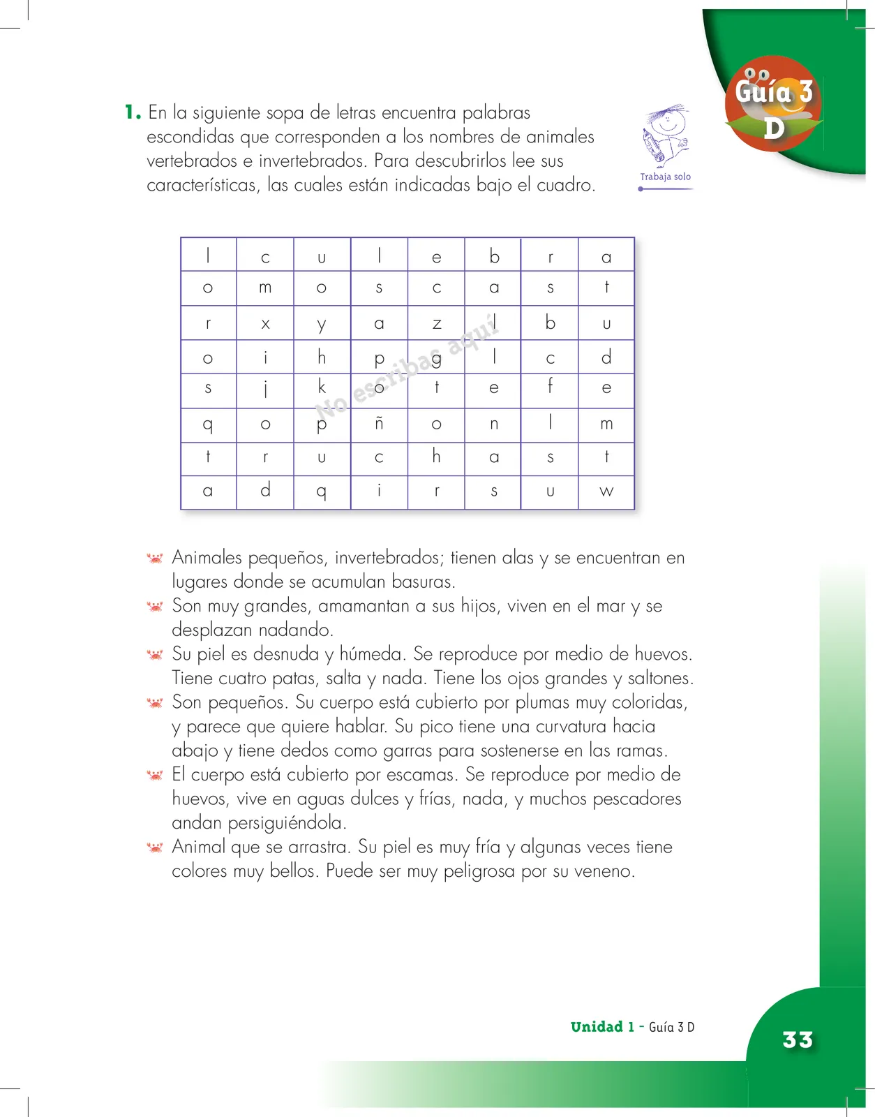 Página 33 de Ciencias Naturales 3° · Cartilla 01