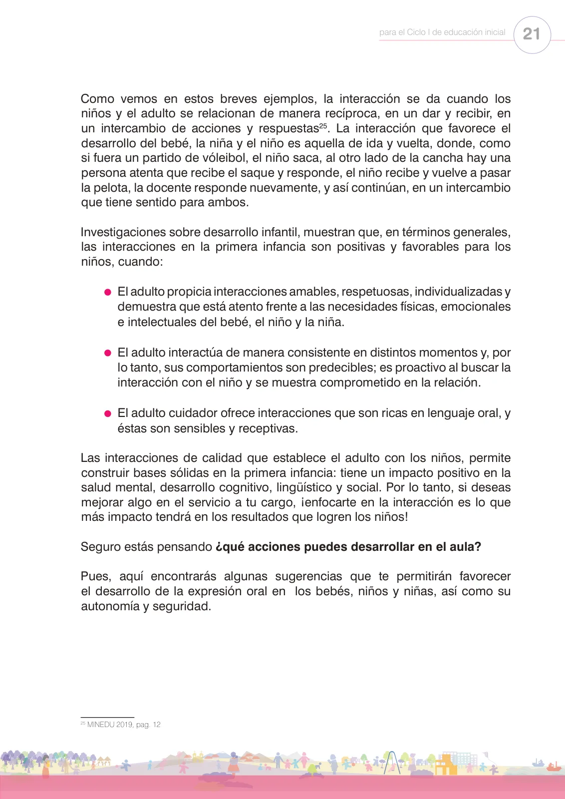 Miniatura página 23 de Juego e interacción en el hogar y en el aula. Cartilla con orientaciones para el Ciclo I de Educación Inicial · 2024