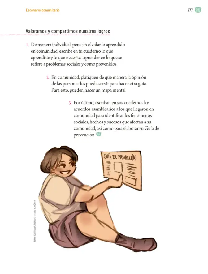 Página 280 de Proyectos Comunitarios. Libro de Educación Primaria Grado 5° Ciclo Escolar 2025 - 2026