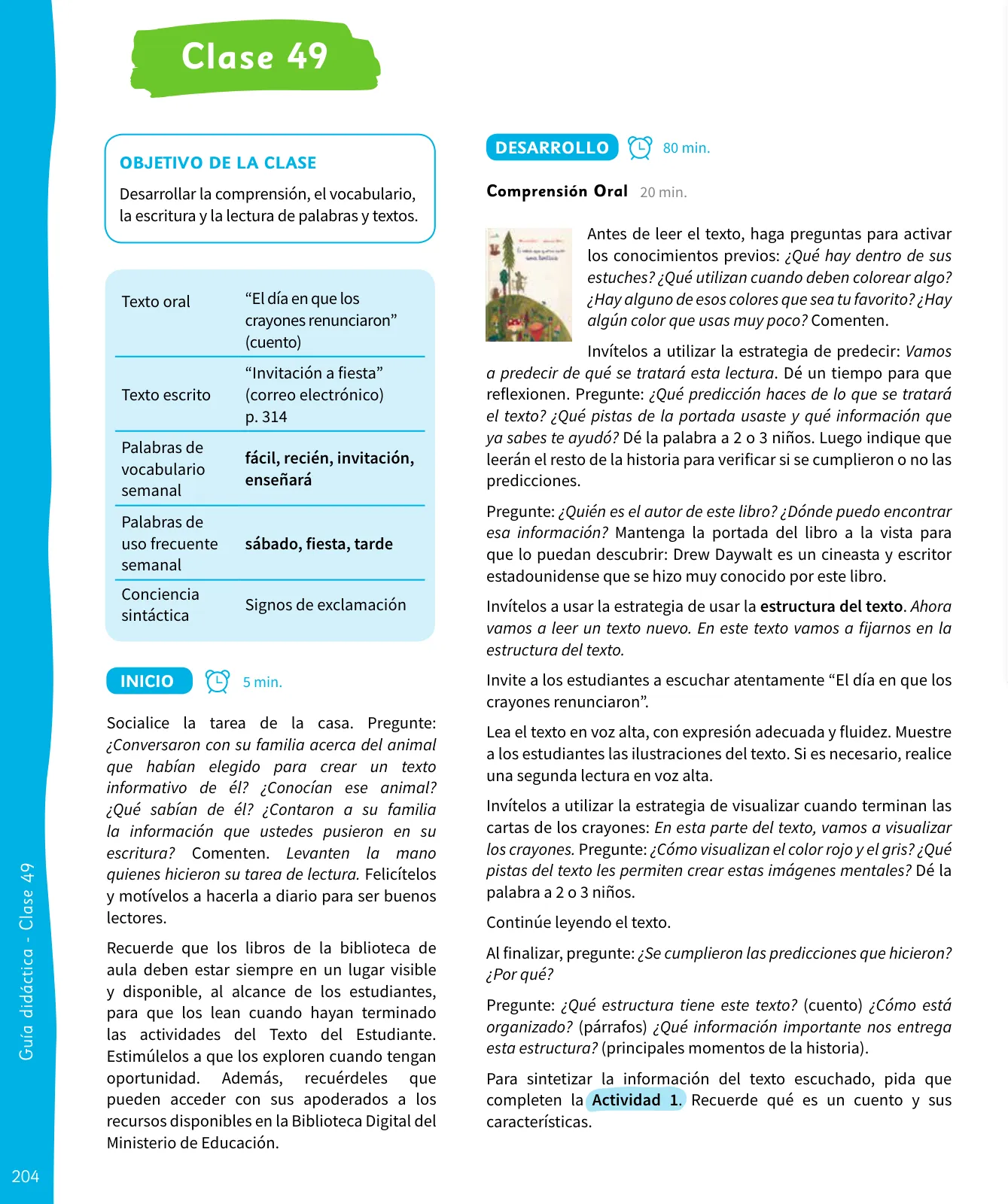 Página 205 de Lenguaje y Comunicación – Segundo Básico – Texto del Estudiante MINEDUC – Descargar PDF · 2024
