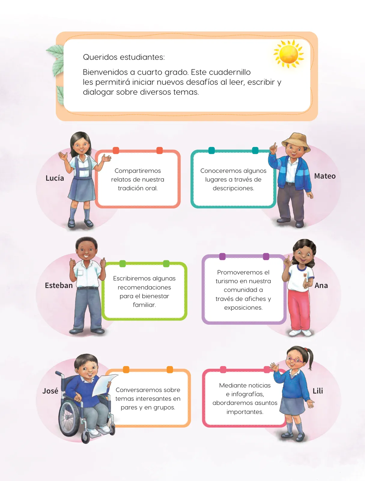 Página 5 de Cuadernillo de Comunicación 4, cuarto grado de Primaria · 2023