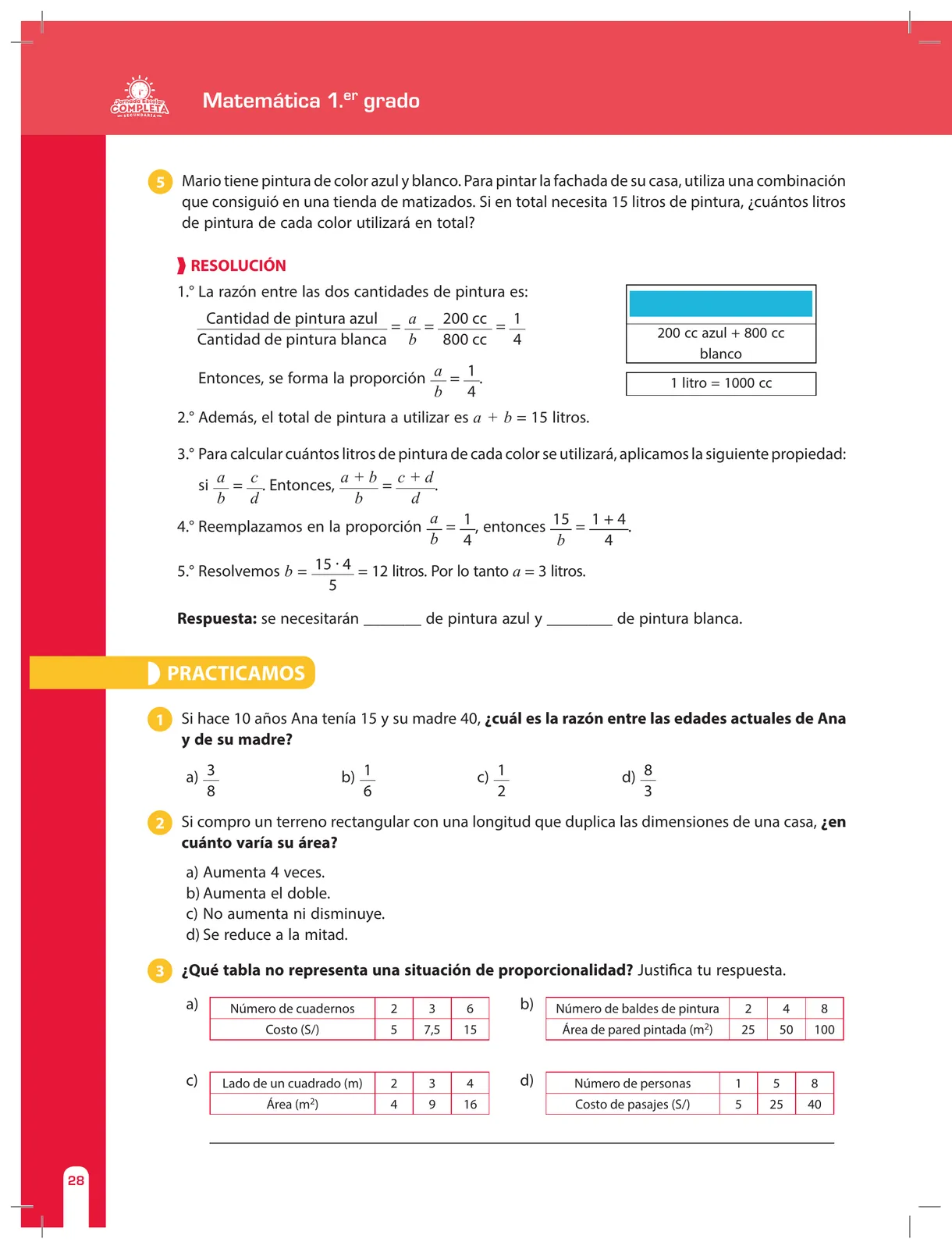 Página 28 de Matemática 1 : cuaderno de reforzamiento pedagógico - JEC · 2016