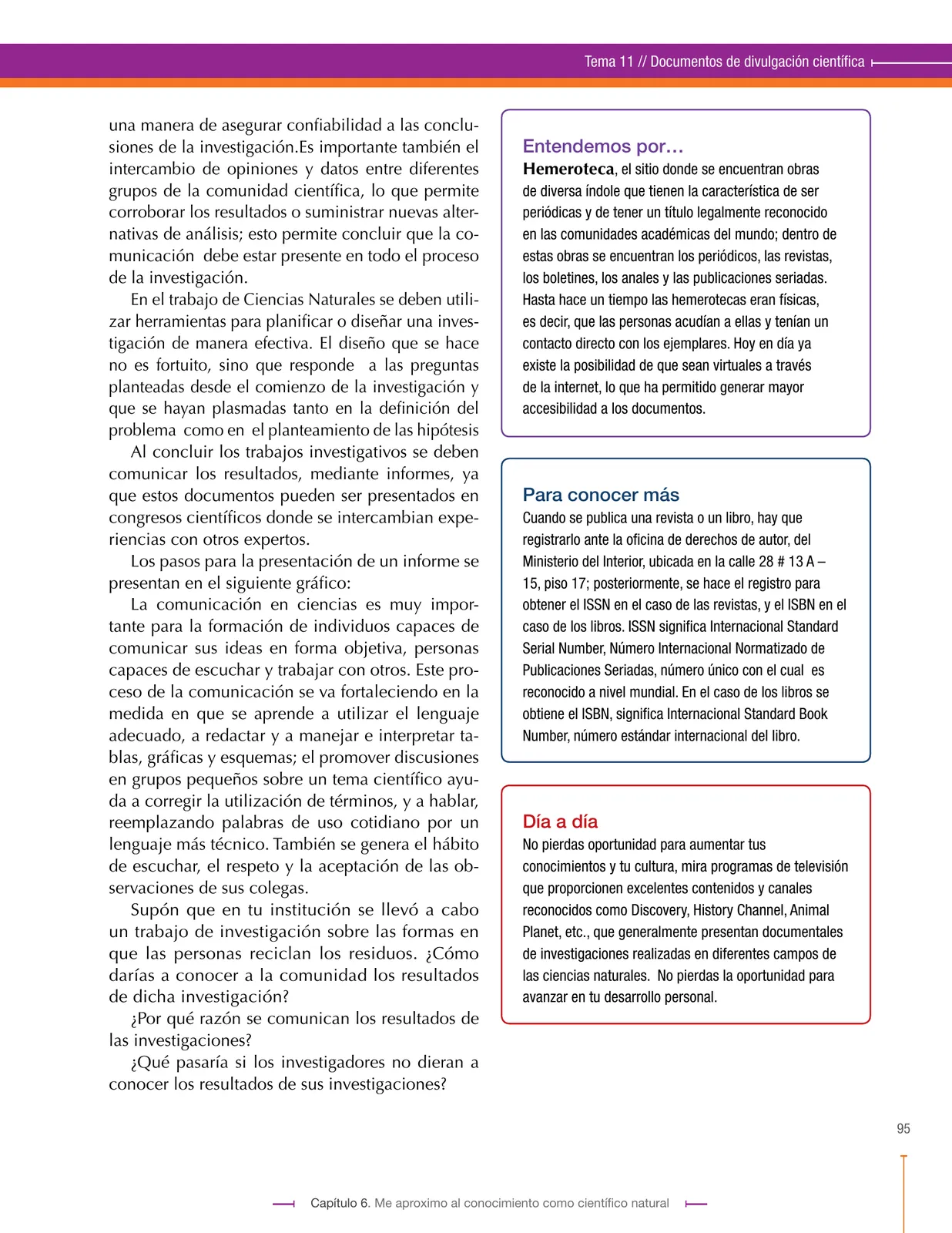 Página 95 de Ciencias Naturales 9° · Secundaria Activa