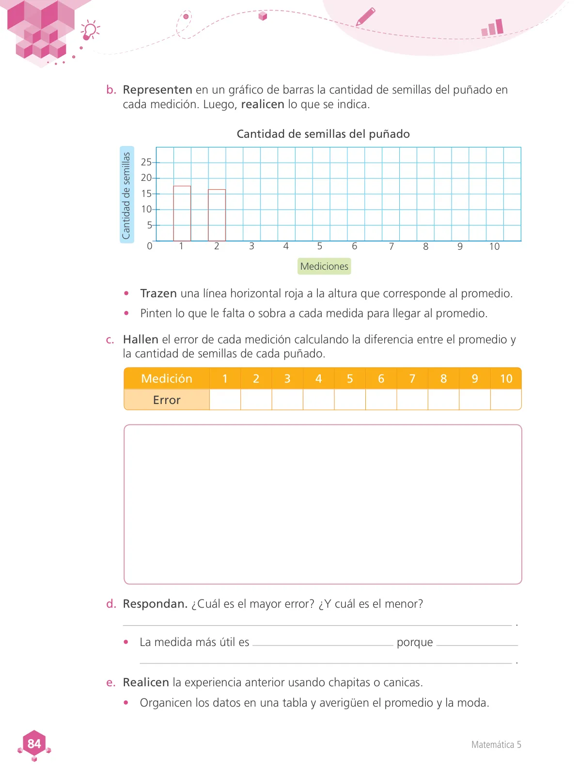 Página 85 de Matemática 5 : cuaderno de trabajo para quinto grado de Educación Primaria 2018 · 2018