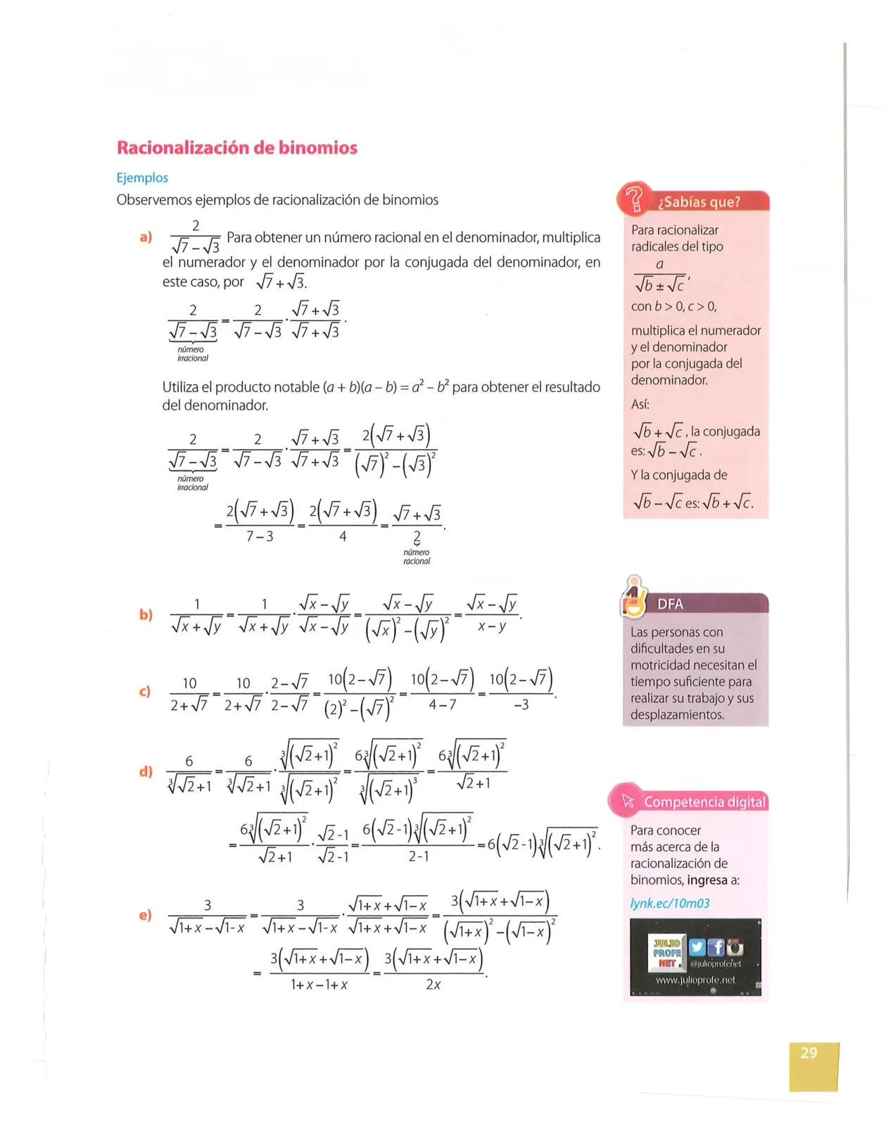 Miniatura página 29 de Matematica · 10 EGB · 2025