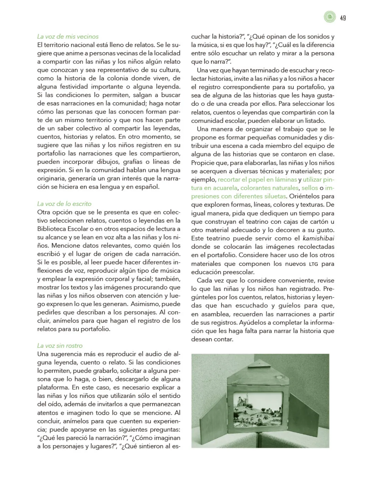 Página 50 de Modalidades de trabajo para la acción transformadora y el codiseño  Libro de Educación Preescolar Grado 1°, 2°, 3°  Ciclo Escolar 2025 - 2026