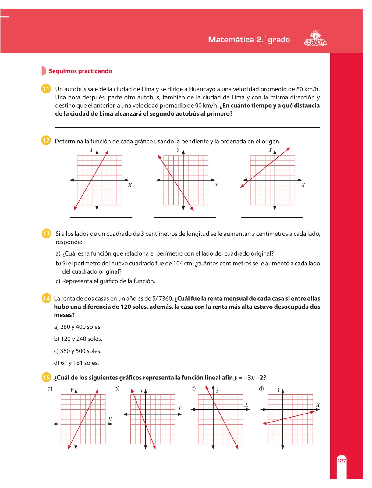 Página 127 de Matemática 2 : cuaderno de reforzamiento pedagógico - JEC · 2016