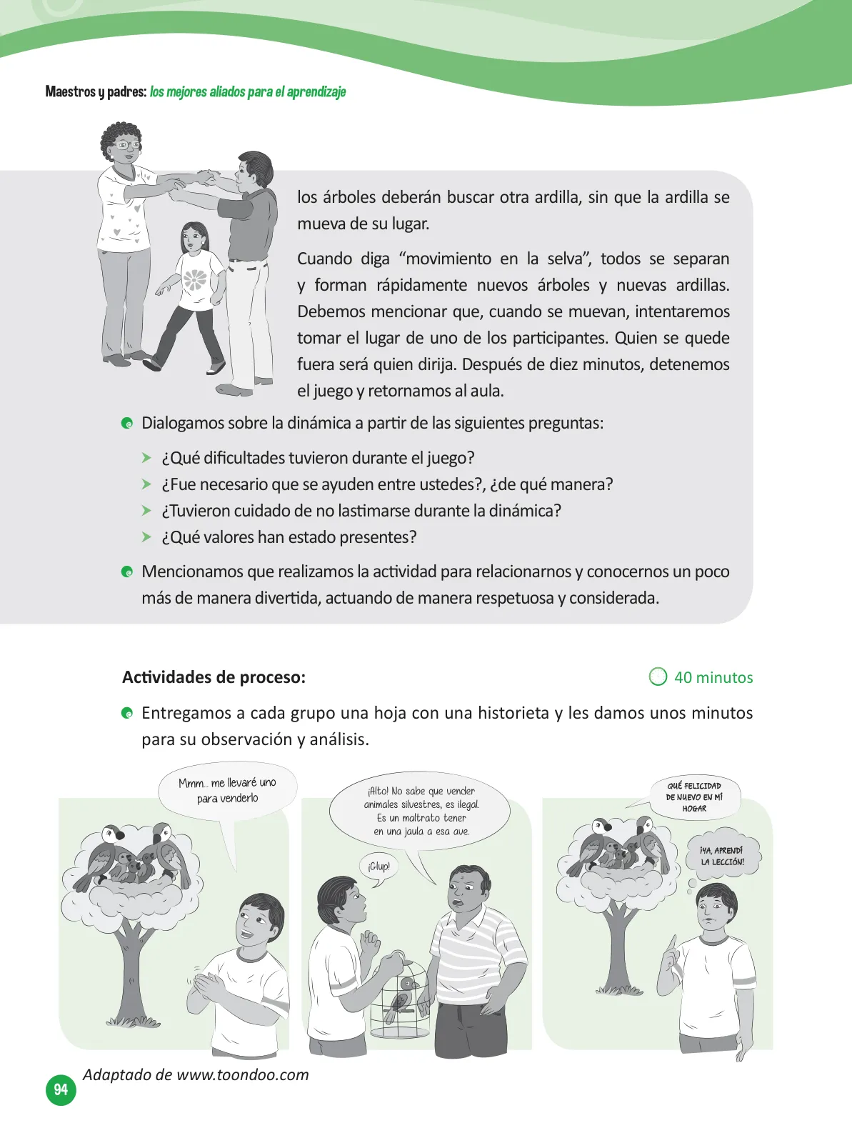 Página 96 de Guía para el trabajo docente con las familias del ciclo V de Primaria · 2016