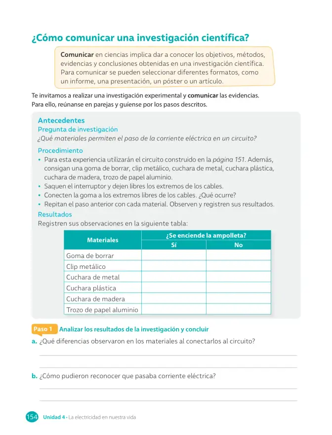 Página 156 de Libro de Ciencias Naturales – Quinto Básico | Texto del Estudiante MINEDUC – Descargar PDF · 2024