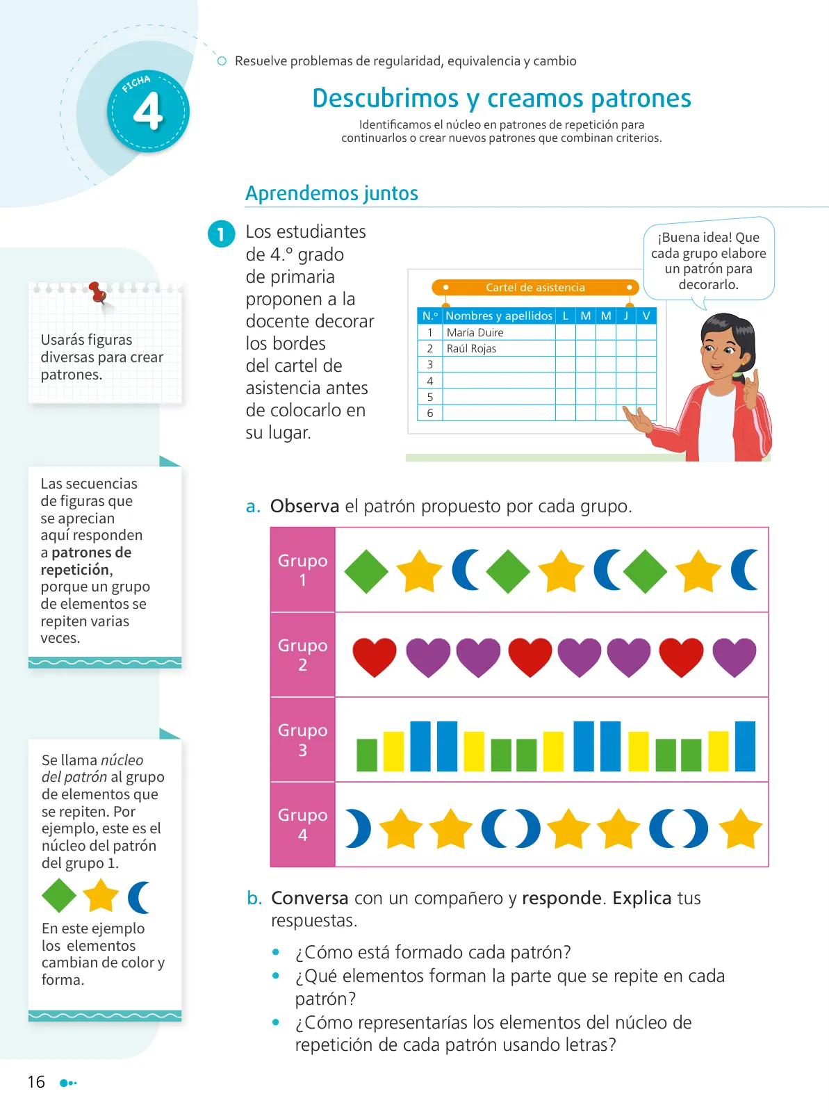 Miniatura página 18 de Texto de Matemática 4. Cuarto grado de Primaria · 2024