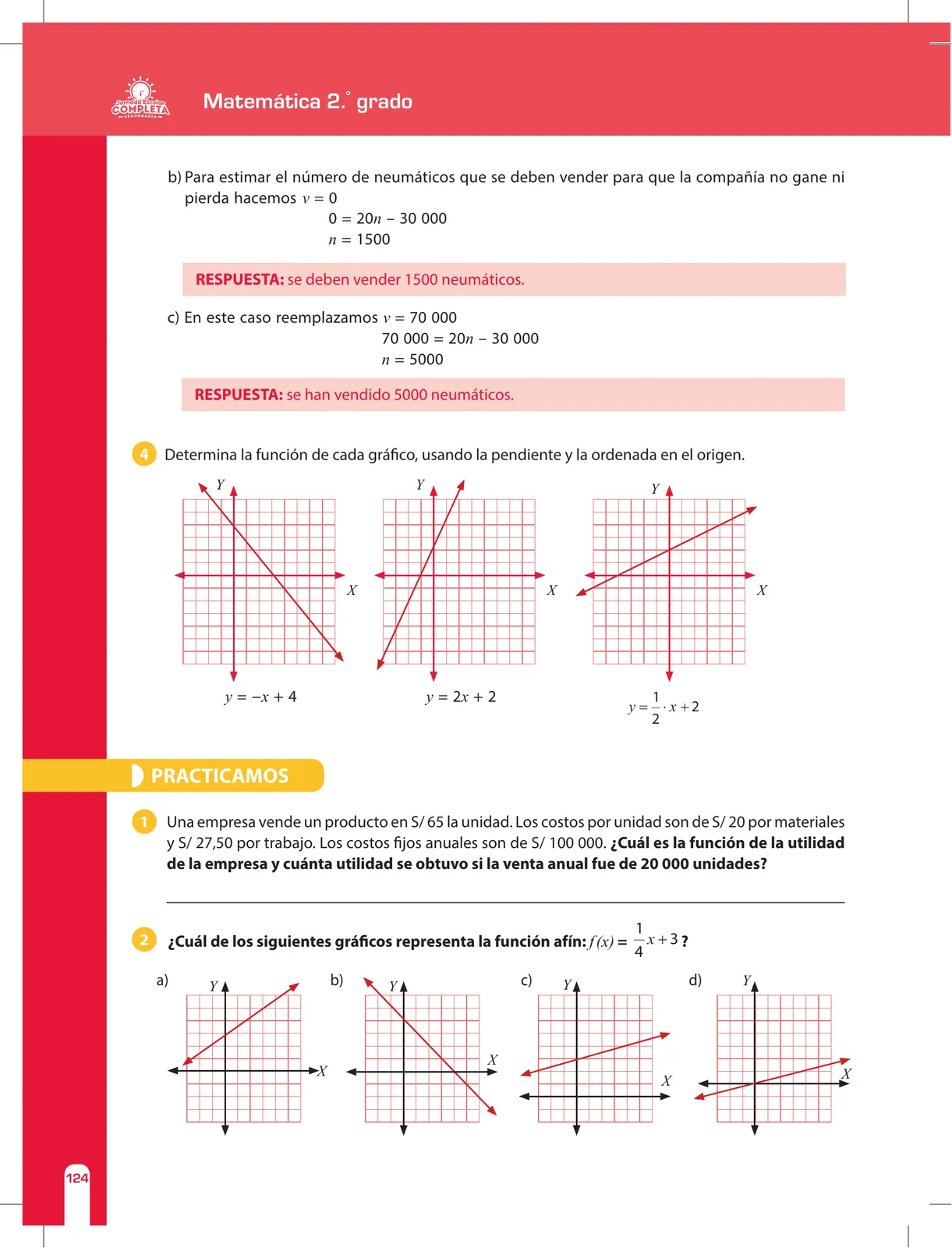 Miniatura página 124 de Matemática 2 : cuaderno de reforzamiento pedagógico - JEC · 2016