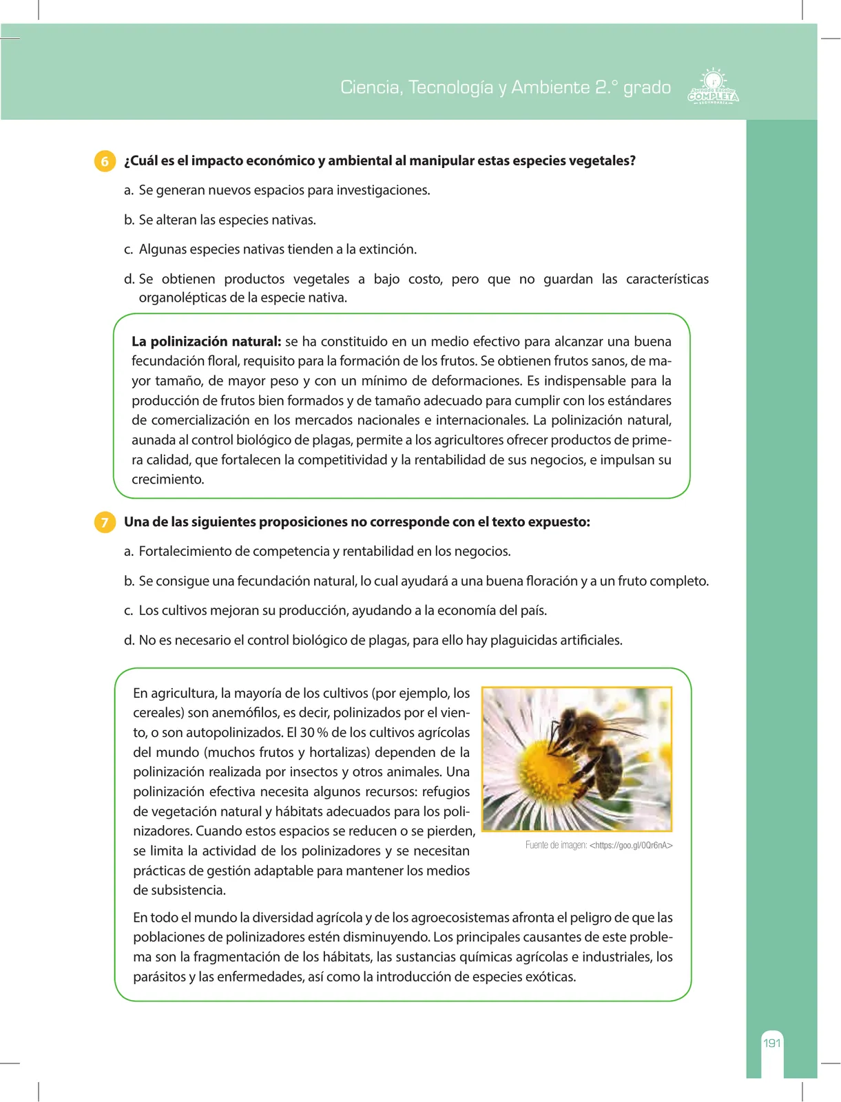 Página 191 de Ciencia, Tecnología y Ambiente 2 : cuaderno de reforzamiento pedagógico - JEC · 2016