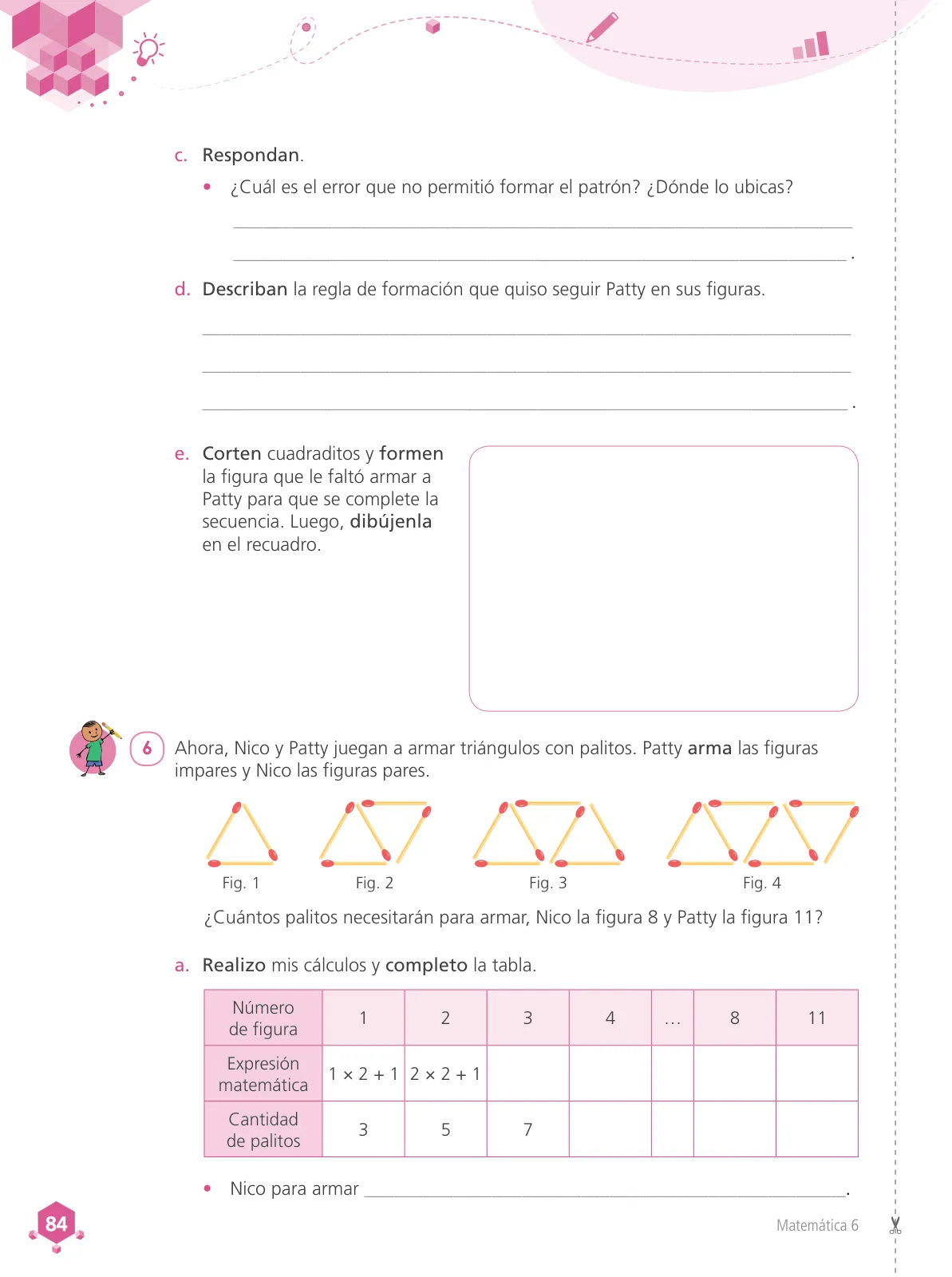 Página 86 de Matemática 6 : cuaderno de trabajo para sexto grado de Educación Primaria 2019 · 2019