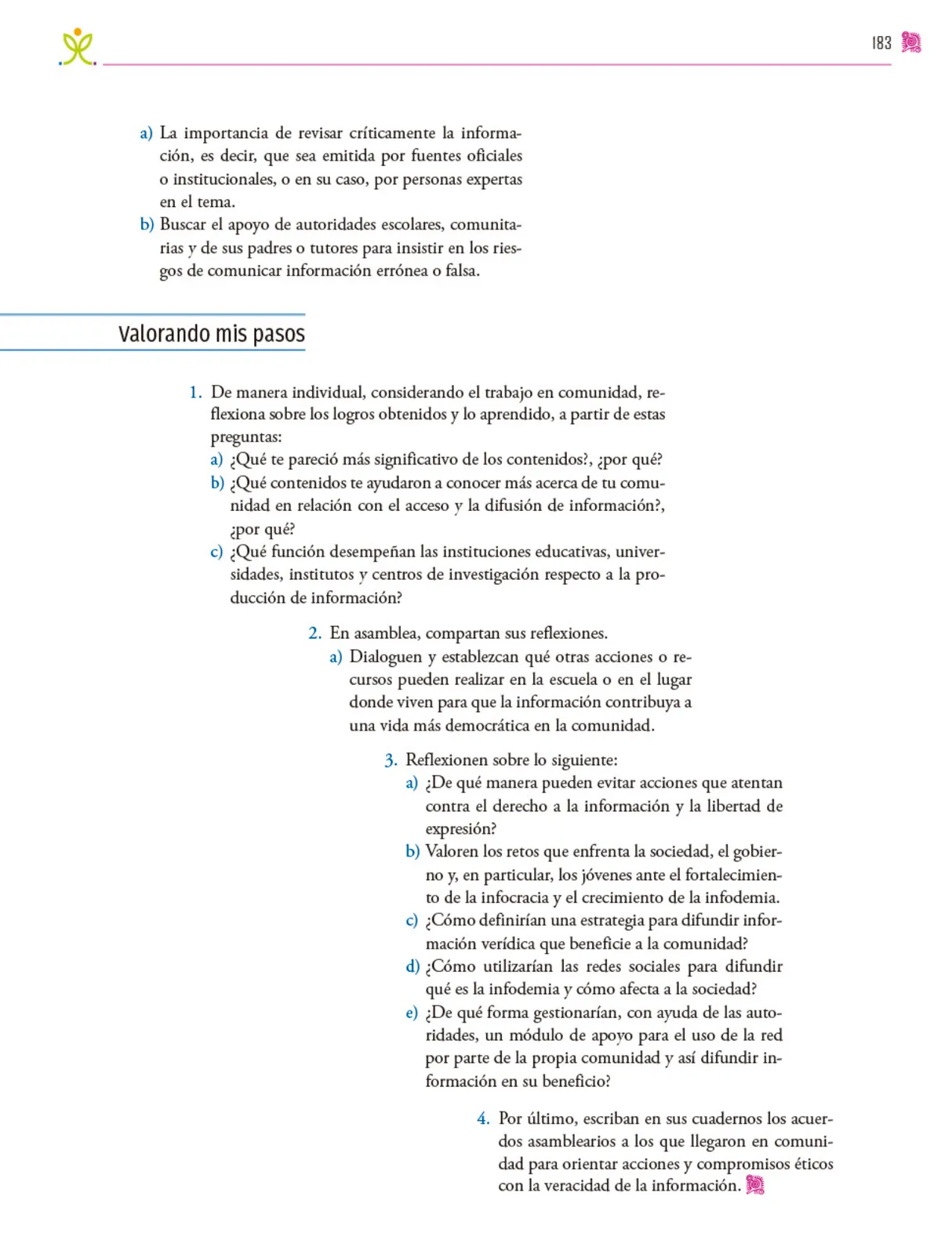 Miniatura página 184 de Colección Nanahuatzin. Nuestro libro de proyectos.   Libro de Educación Secundaria Grado 3°  Ciclo Escolar 2025 - 2026