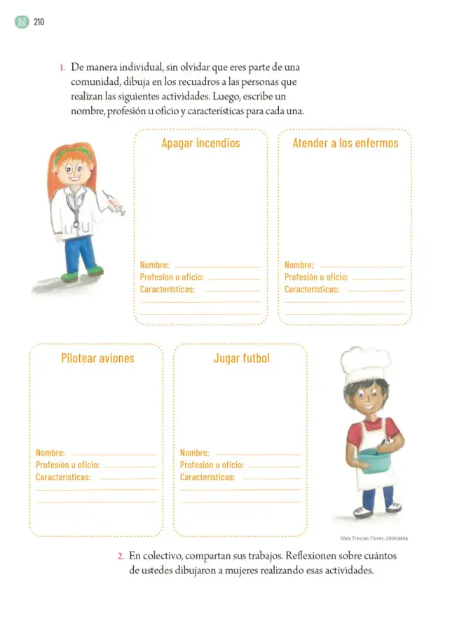 Página 213 de Proyectos Comunitarios. Libro de Educación Primaria Grado 5° Ciclo Escolar 2025 - 2026