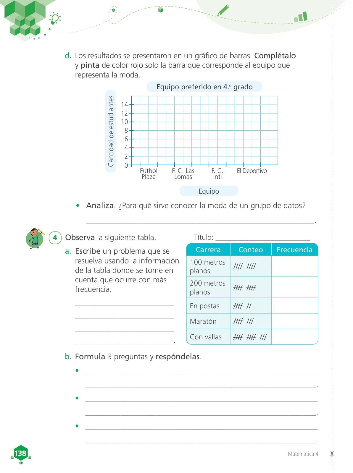 Miniatura página 140 de Matemática 4 : cuaderno de trabajo para cuarto grado de Educación Primaria 2019 · 2019