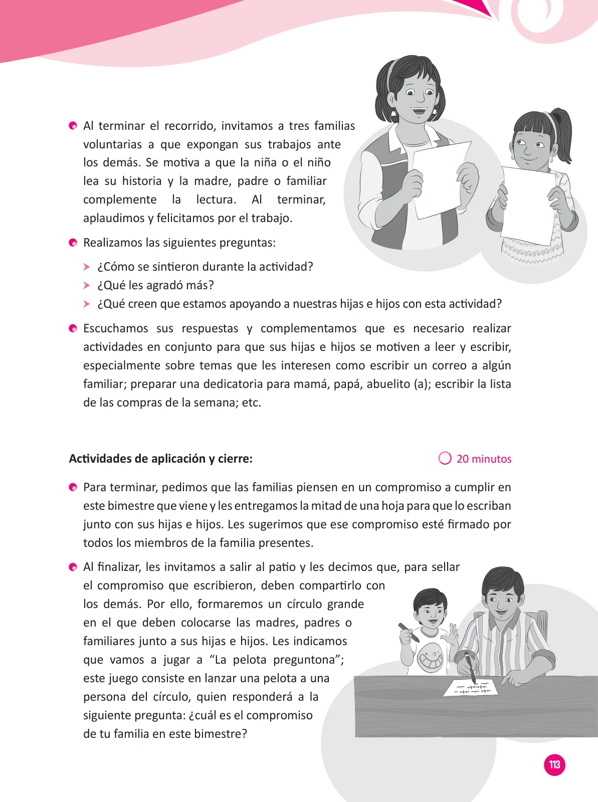 Miniatura página 115 de Guía para el trabajo docente con las familias del ciclo III de Primaria · 2016