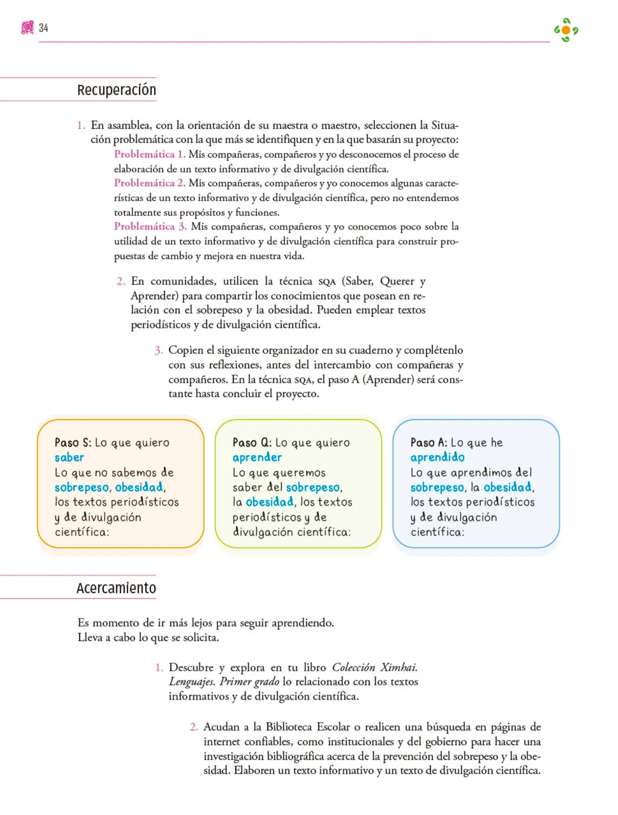 Página 35 de Colección Ximhai. Nuestro libro de proyectos.   Libro de Educación Secundaria Grado 1°  Ciclo Escolar 2025 - 2026