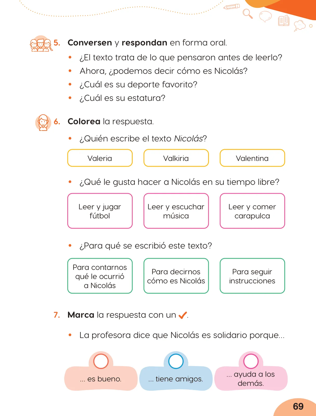 Miniatura página 71 de Cuadernillo de Comunicación 2. Segundo grado de Primaria · 2024