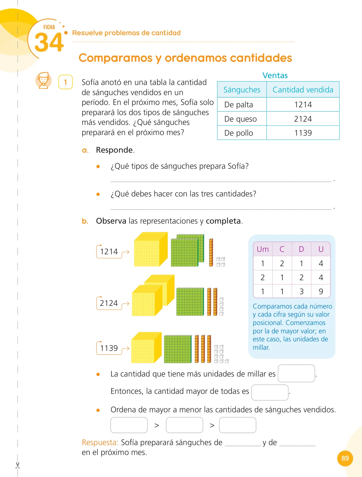 Miniatura página 91 de Cuadernillo de Matemática 4, cuarto grado de Primaria · 2023