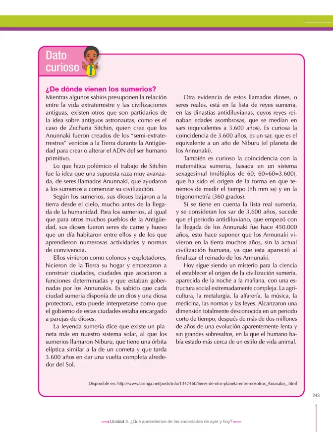 Página 243 de Ciencias Sociales 6° · Secundaria Activa
