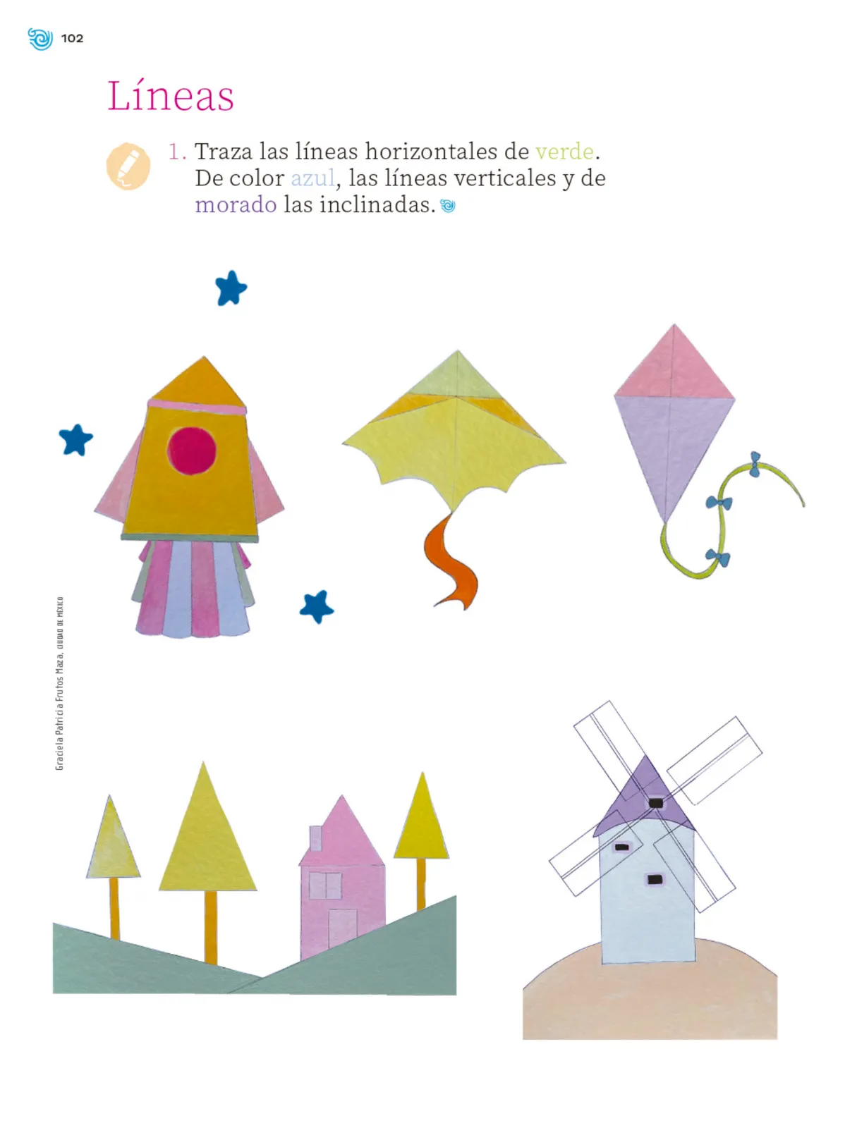 Página 103 de Múltiples lenguajes. Trazos y números.   Libro de Educación Primaria Grado 1°  Ciclo Escolar 2025 - 2026