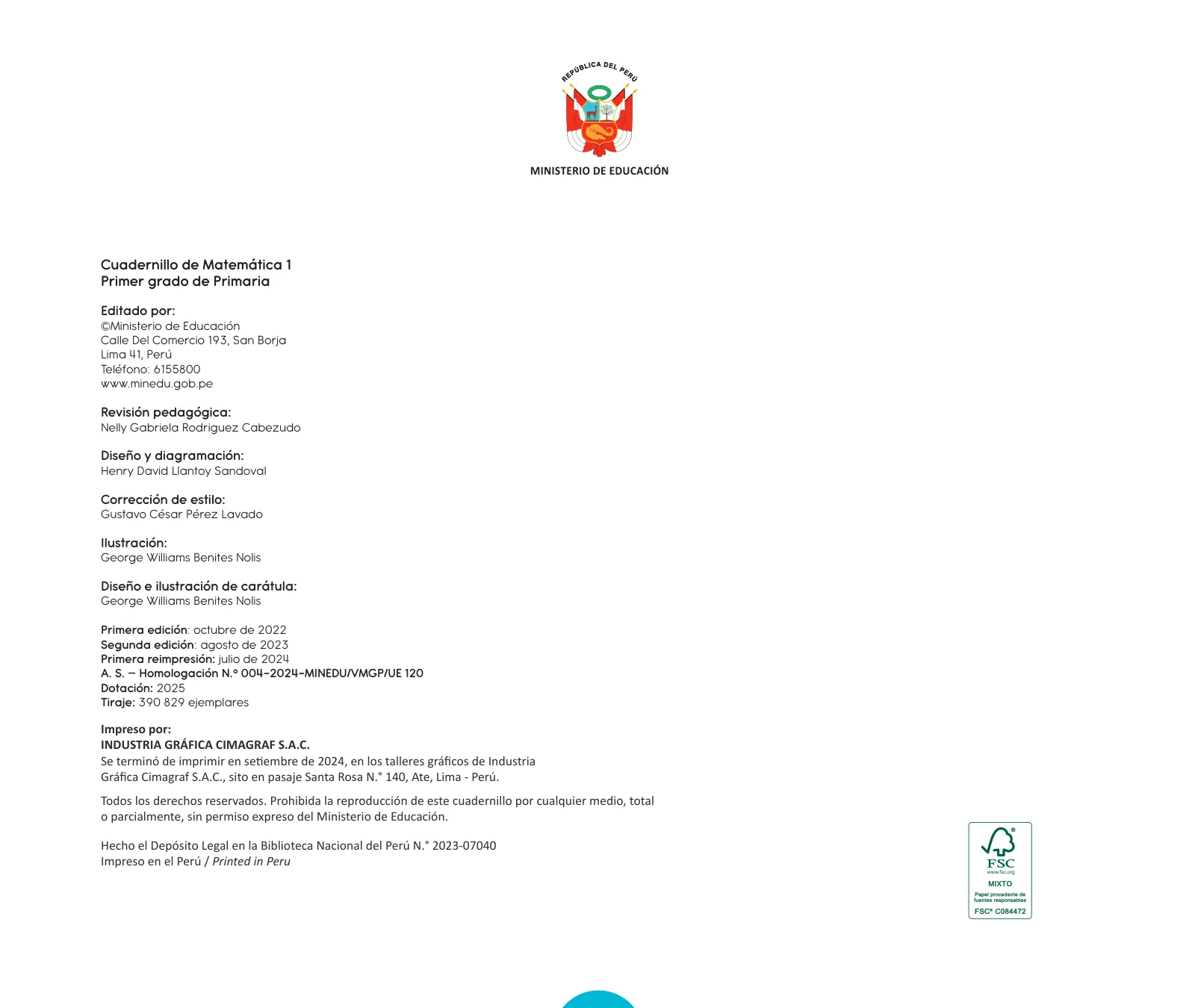 Página 4 de Cuadernillo de Matemática 1. Primer grado de Primaria · 2024