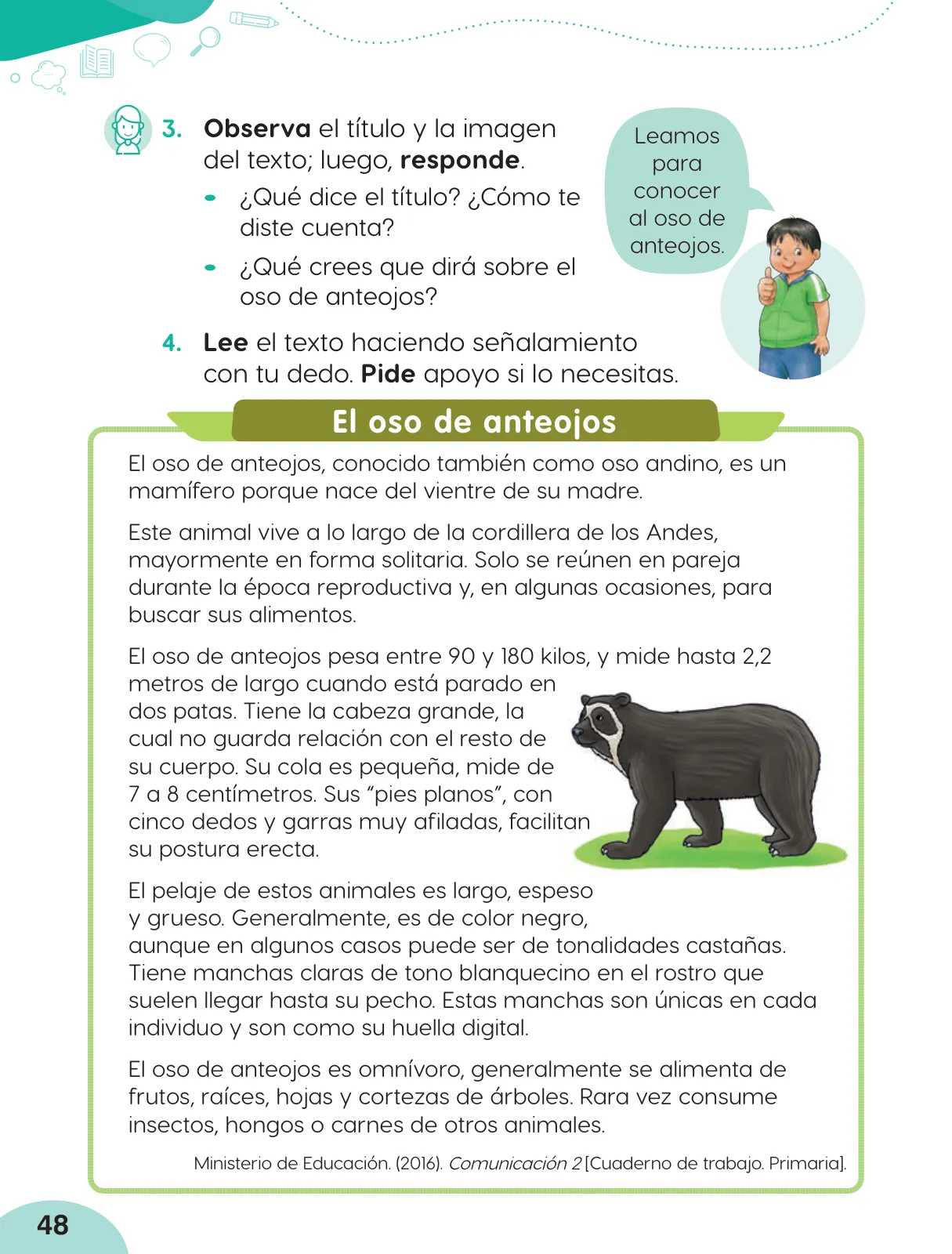 Página 50 de Cuadernillo de Comunicación 2, segundo grado de Primaria · 2023