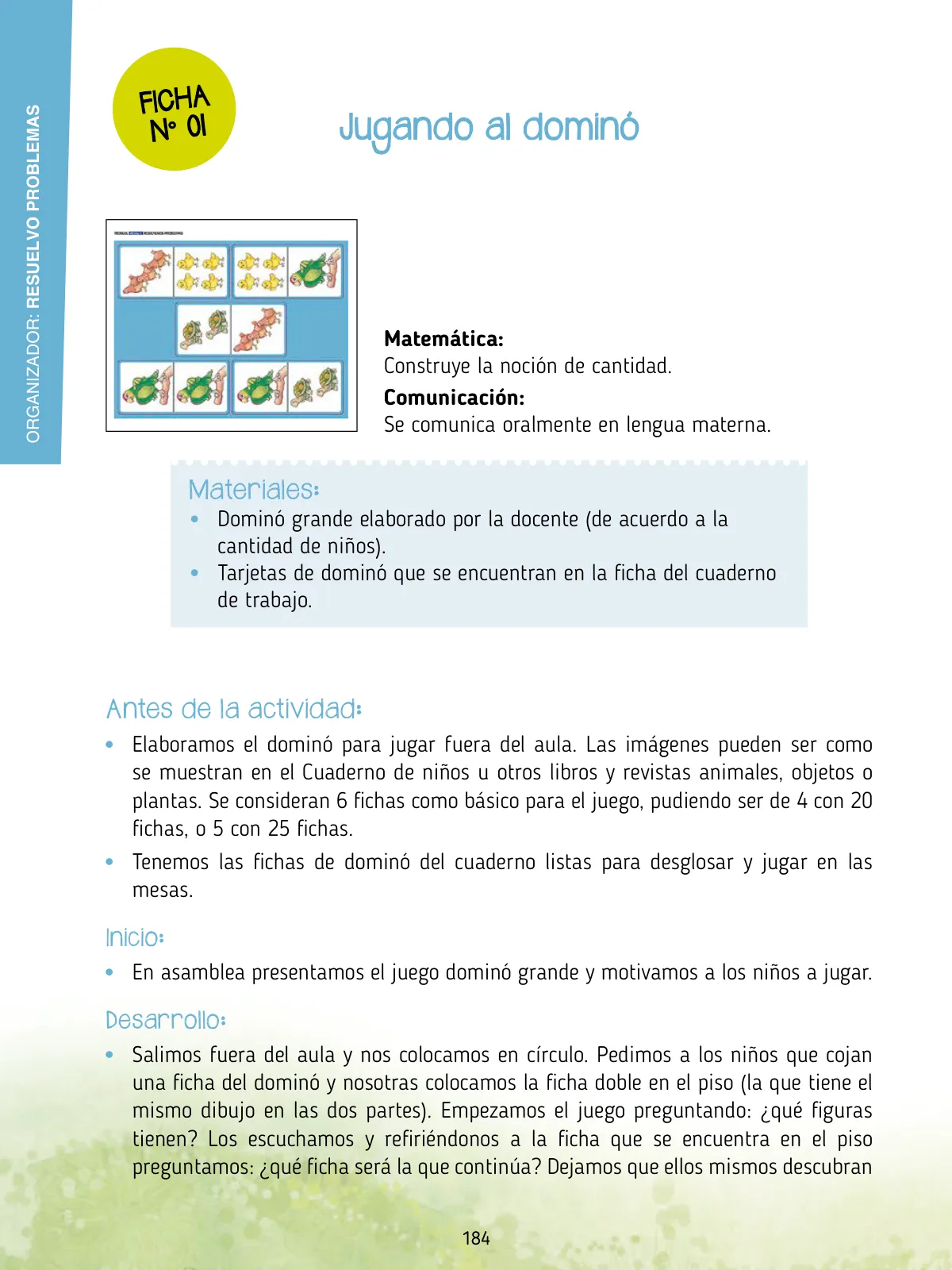 Página 186 de Agenda pedagógica 2017-2018 para docentes de II Ciclo de Instituciones de nivel de Educación Inicial · 2017