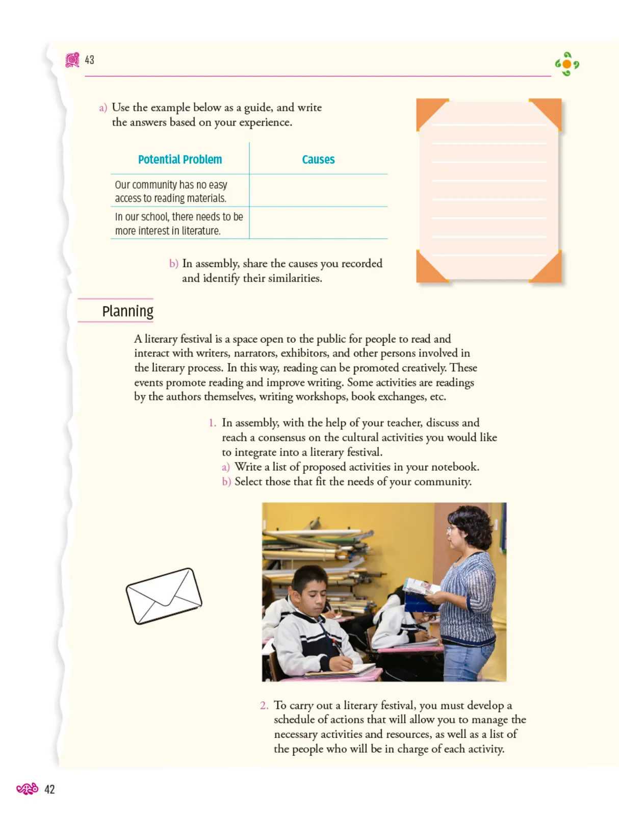 Miniatura página 43 de Uérakua anapu uantakua. Projects and Readings  Libro de Educación Secundaria Grado 1°  Ciclo Escolar 2025 - 2026