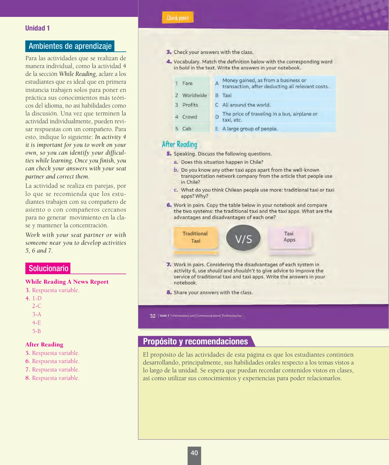 Miniatura página 41 de Inglés – Octavo Básico | Student’s Book MINEDUC – Descargar PDF · 2024