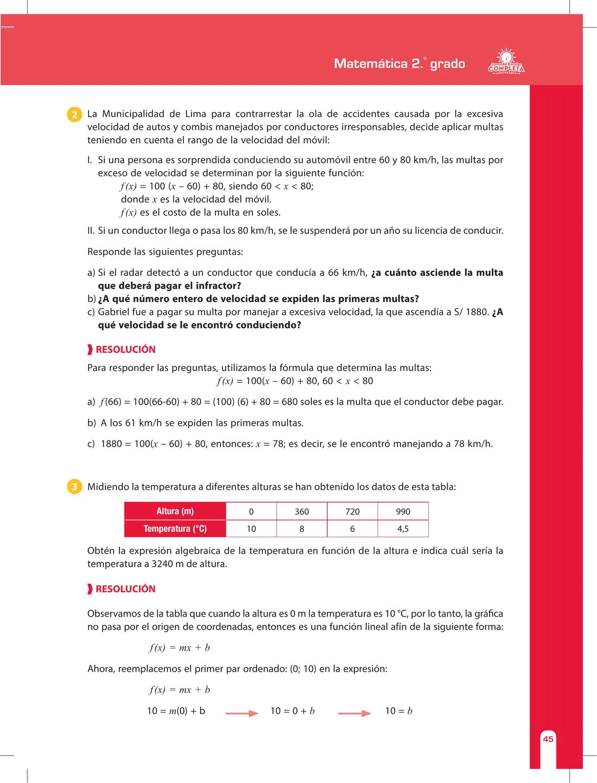 Miniatura página 45 de Matemática 2 : cuaderno de reforzamiento pedagógico - JEC · 2016
