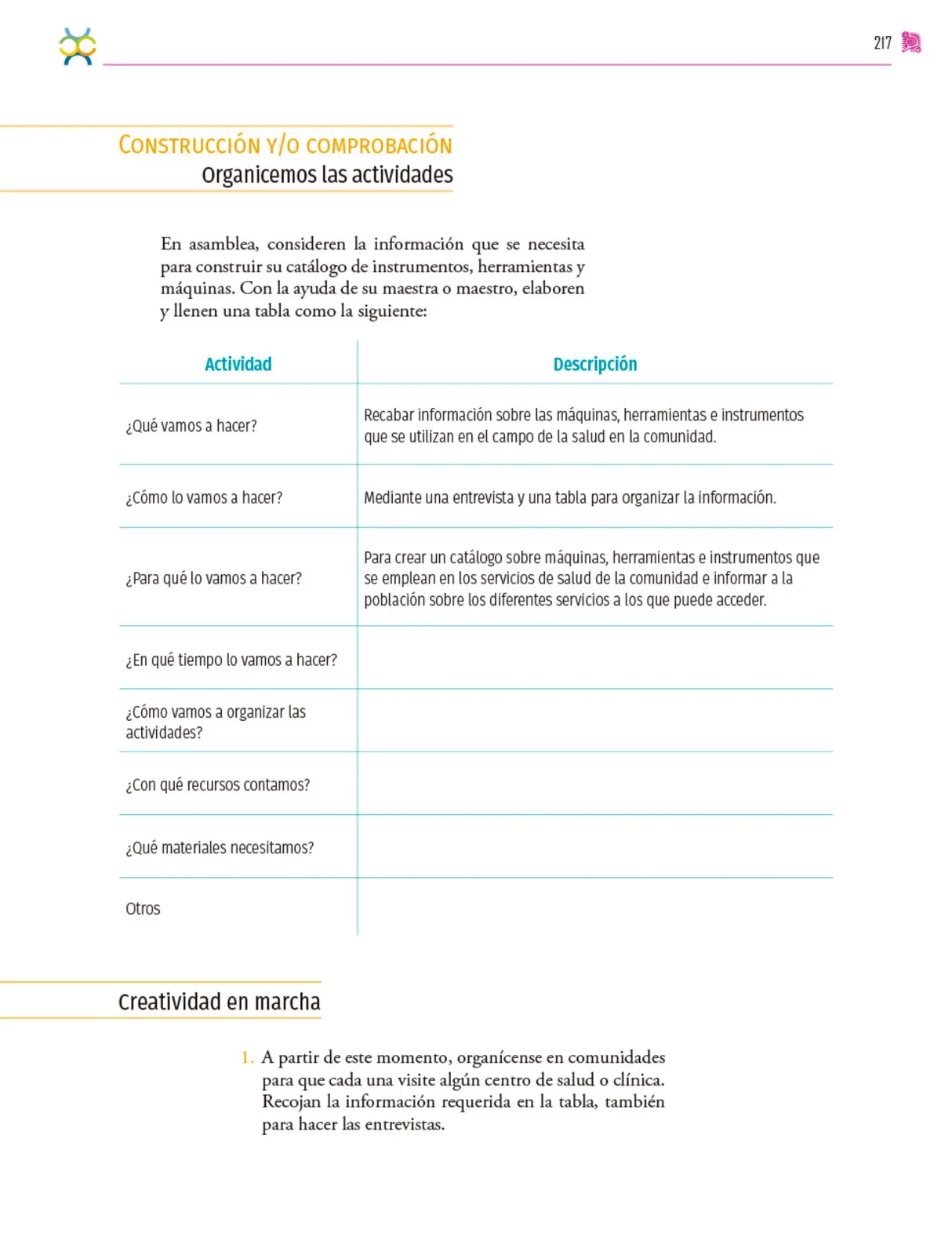 Página 218 de Colección Sk´asolil. Nuestro libro de proyectos. Libro de Educación Secundaria Grado 2° Ciclo Escolar 2025 - 2026