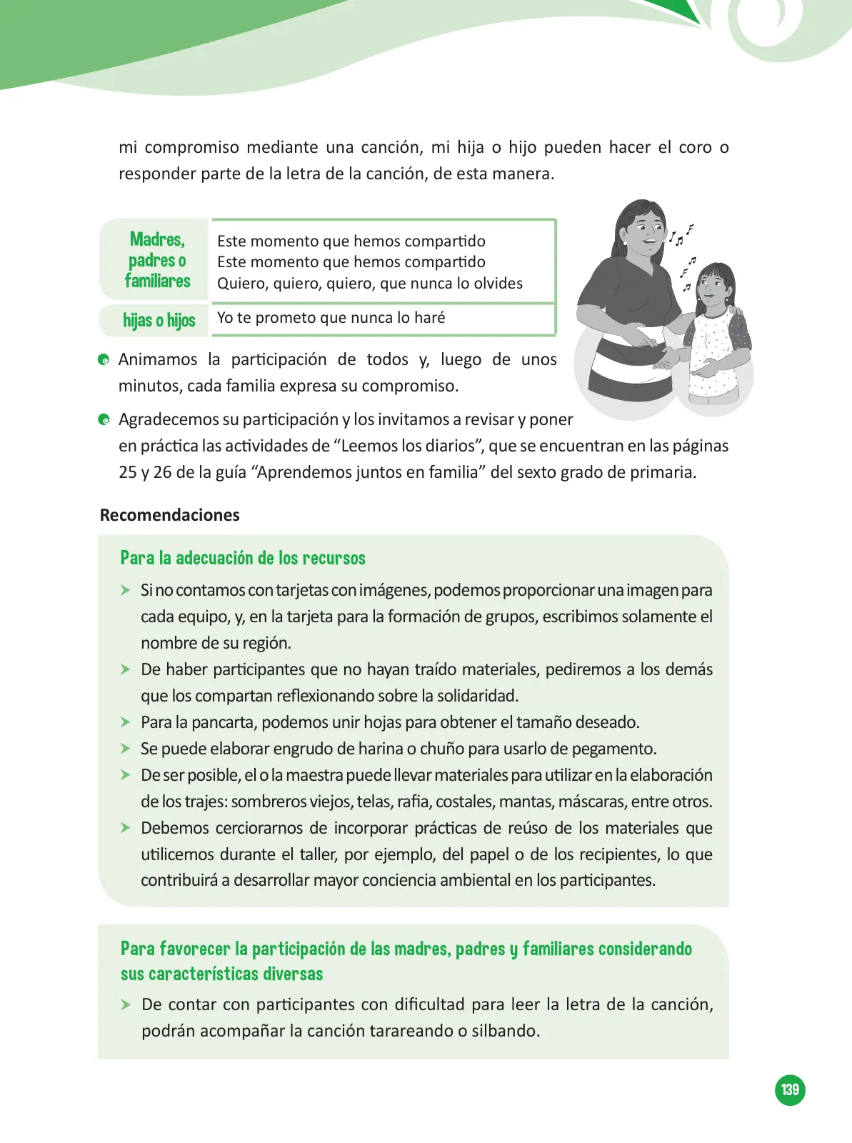 Página 141 de Guía para el trabajo docente con las familias del ciclo V de Primaria · 2016