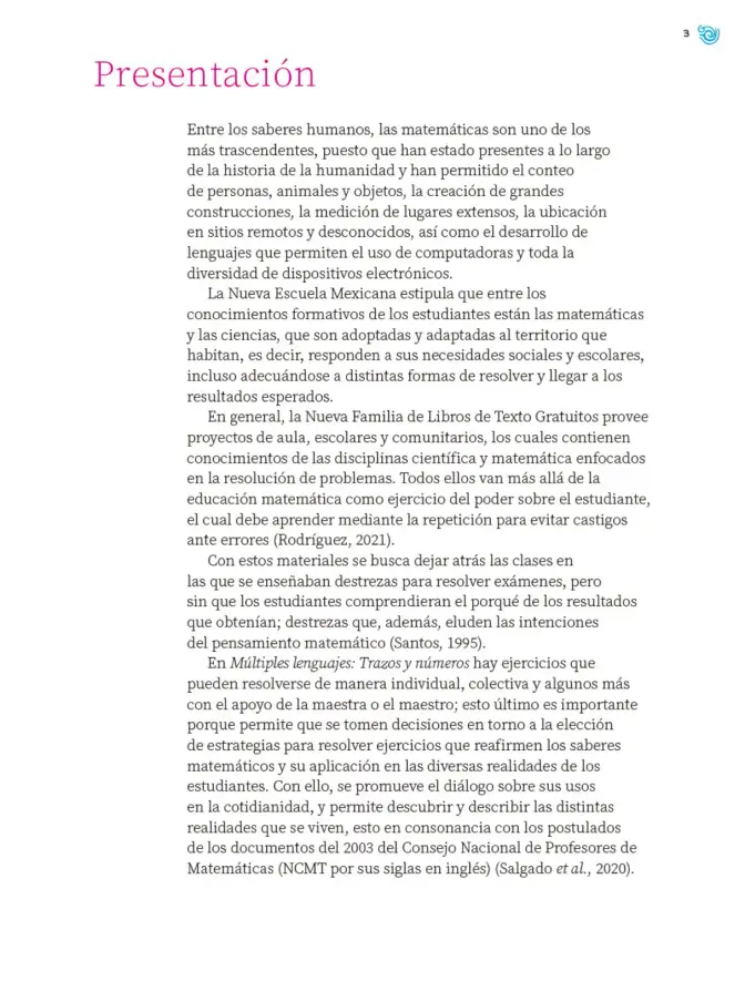 Página 4 de Múltiples lenguajes. Trazos y números. Libro de Educación Primaria Grado 1° Ciclo Escolar 2025 - 2026