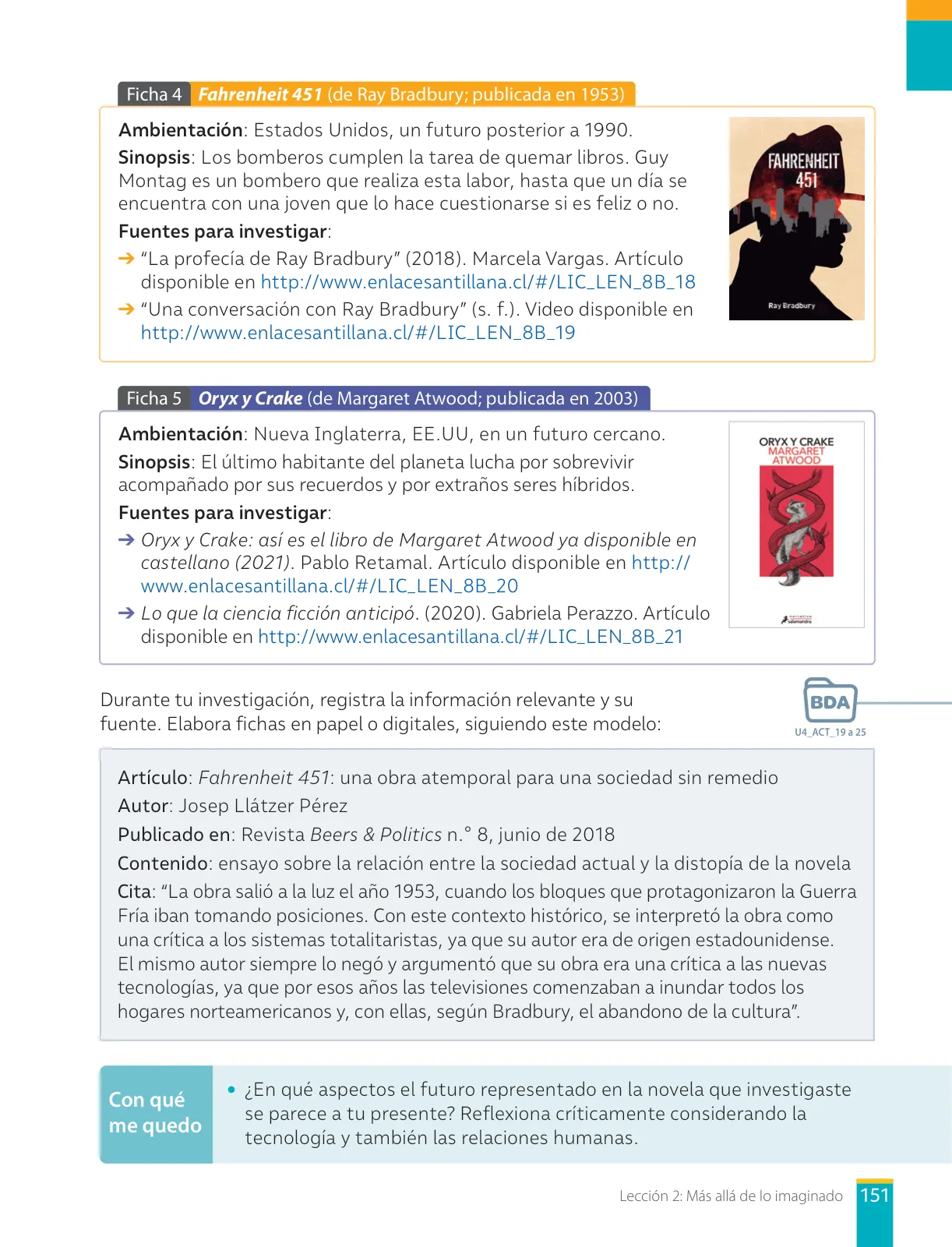 Miniatura página 153 de Lengua y Literatura – Octavo Básico | Texto del Estudiante MINEDUC – Descargar PDF · 2024