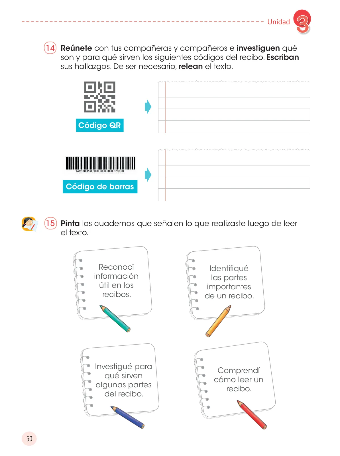 Miniatura página 52 de Comunicación 4 : cuaderno de trabajo para cuarto grado de Educación Primaria 2019 · 2019